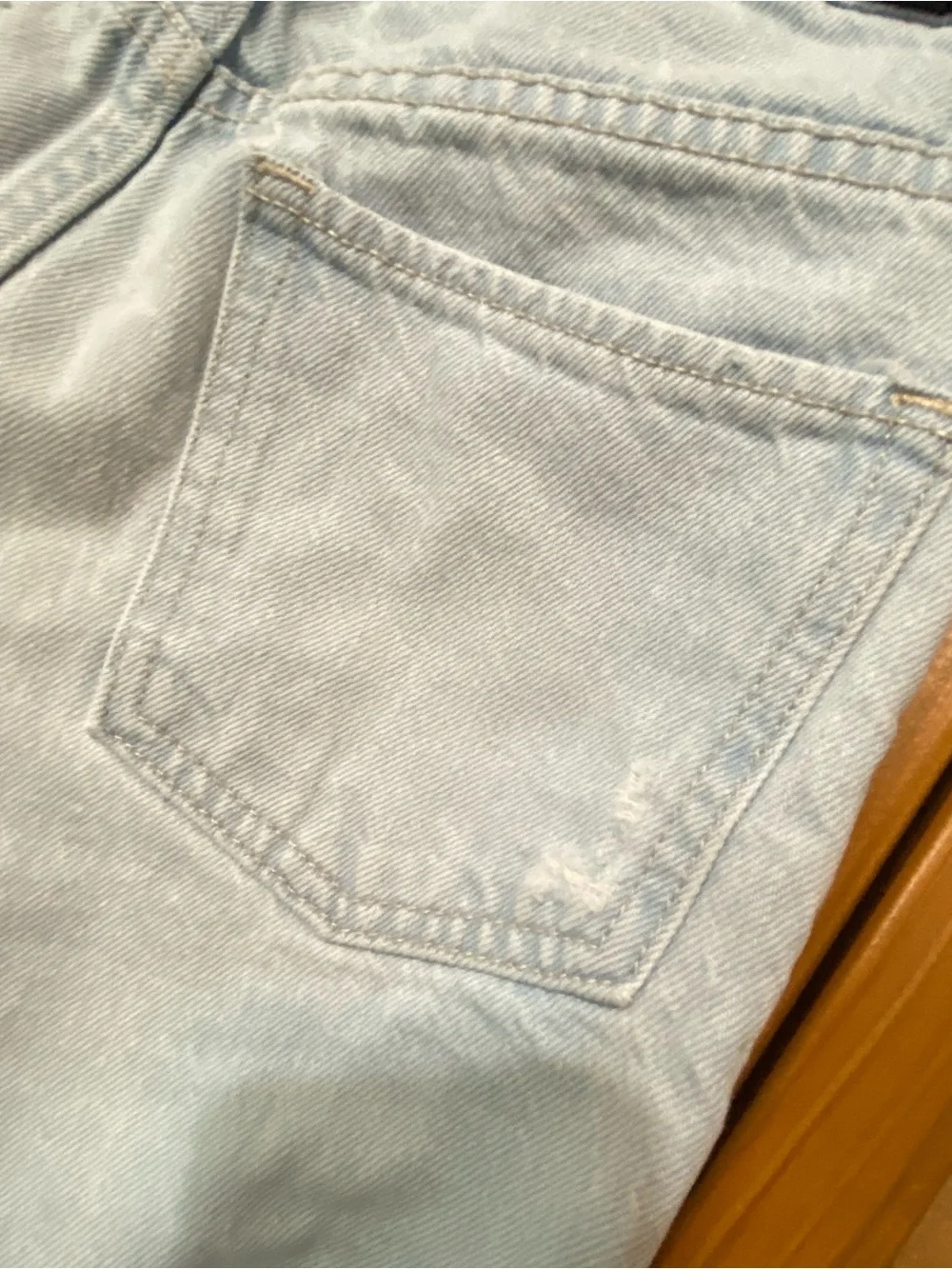 Old Navy Light Blue Kids wide leg Jeans with Knee Distress